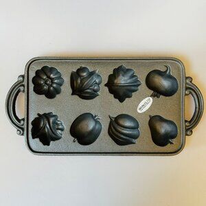 Muffin Pan JW JohN WRIGHT COMPANY Heath Harvest Cast Iron Muffin Pan